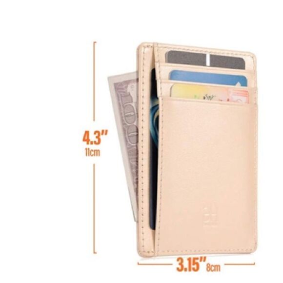 Leather Compact Card Holder Wallet - Picture 3 of 4